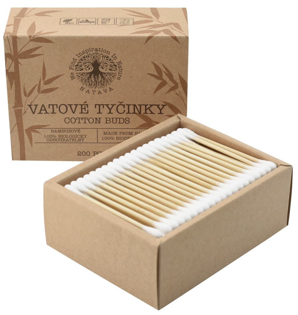 NATAVA Bambusové tyčinky do uší