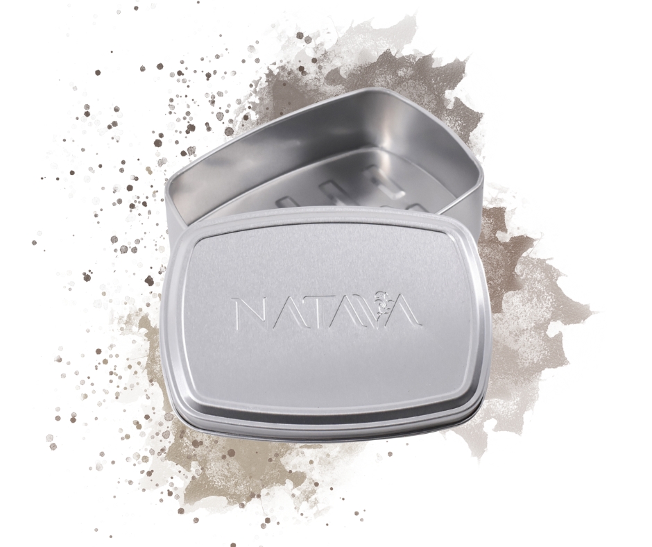 NATAVA Hliníková cestovní mýdlenka hranatá