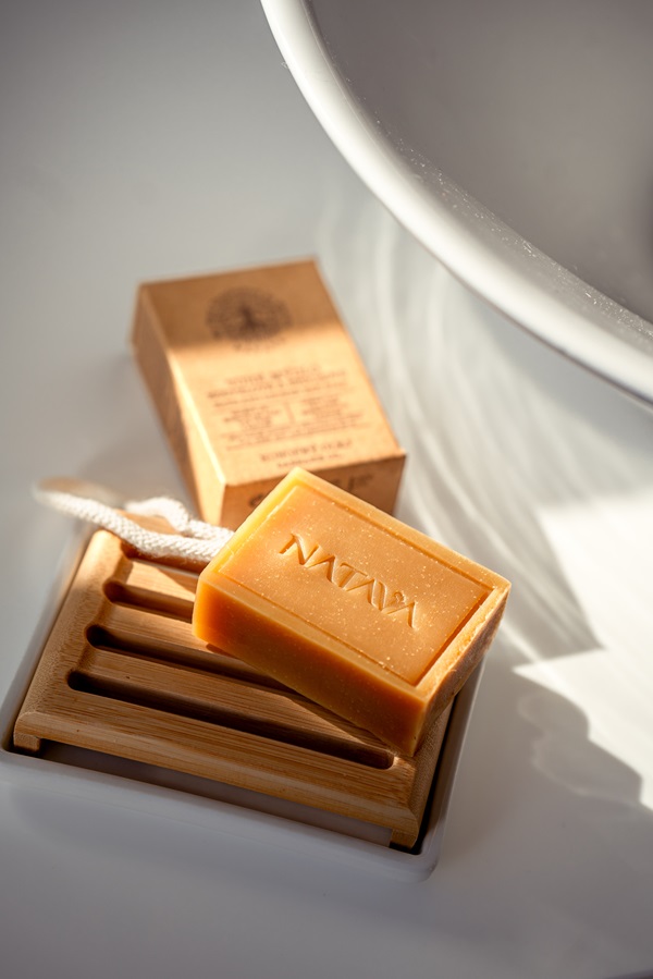 NATAVA Bambusová mýdlenka, Tuhé mýdlo Rakytník