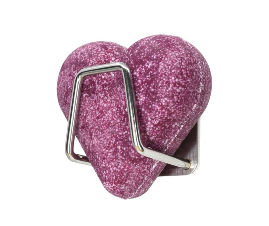 NATAVA Držák na tuhý šampon - srdce