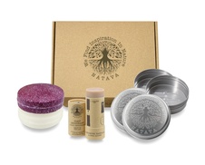 Cestovní balení  šampon a balzám Ylang-Ylang, deodorant Květinová zahrada, 2 kulaté mýdlenky