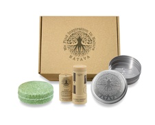 Cestovní balení  šampon Oliva, deodorant Alpská svěžest, kulatá mýdlenka