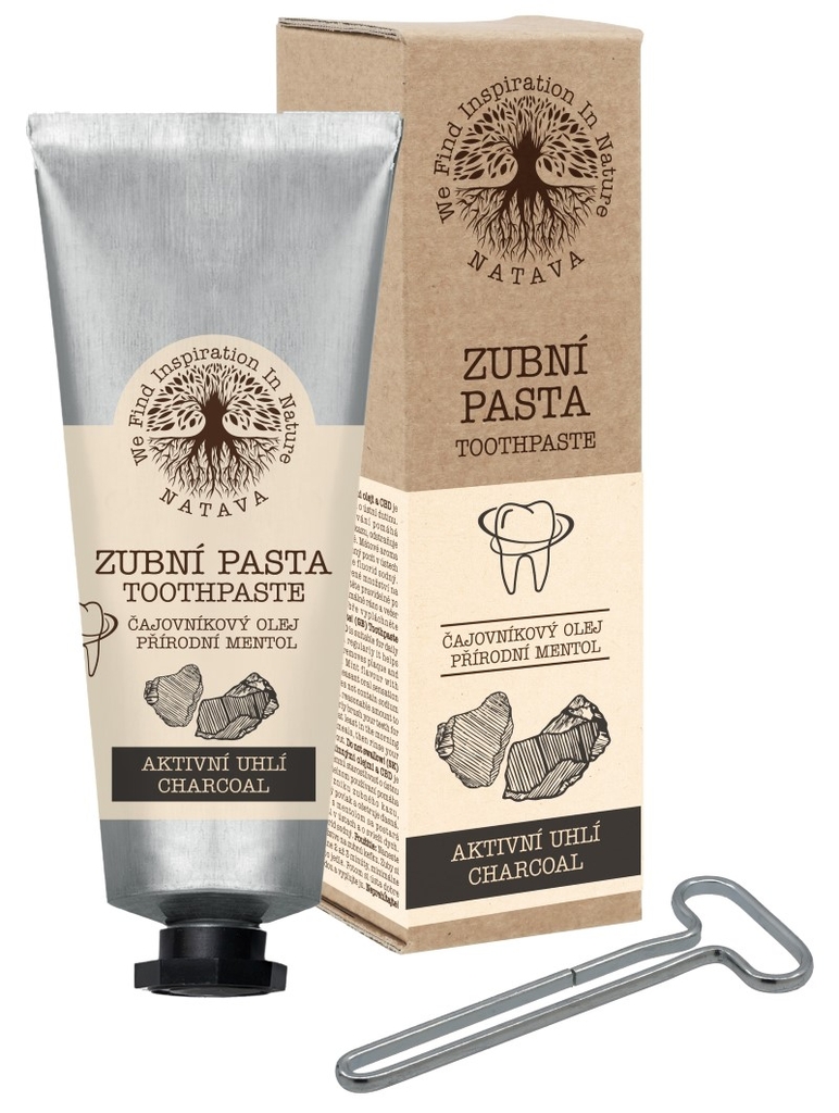 NATAVA Přírodní zubní pasta s Aktivním uhlím 80 g
