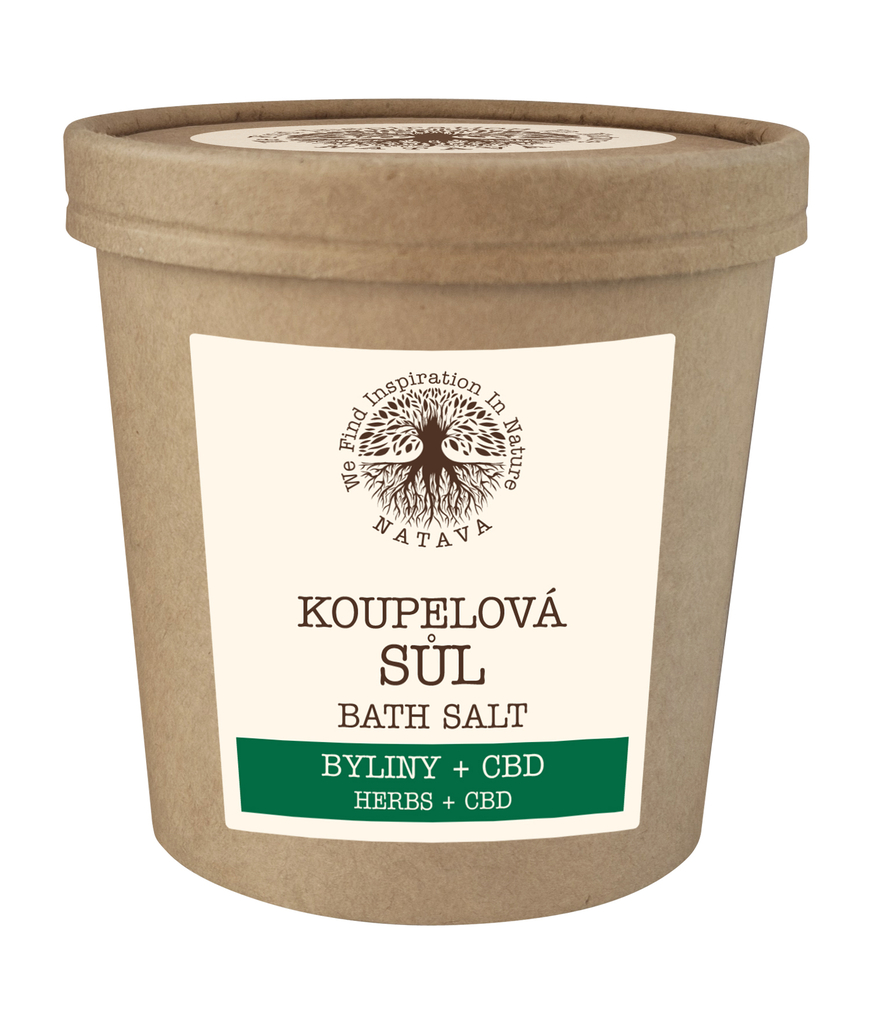 NATAVA Koupelová sůl - Byliny + CBD 500 g