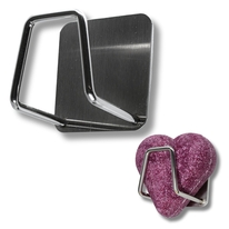  držák/háček na tuhý šampon srdce 35 mm