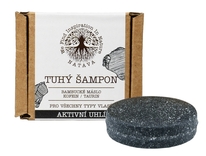 NATAVA Tuhý šampon Aktivní uhlí 20 g - cestovní balení 