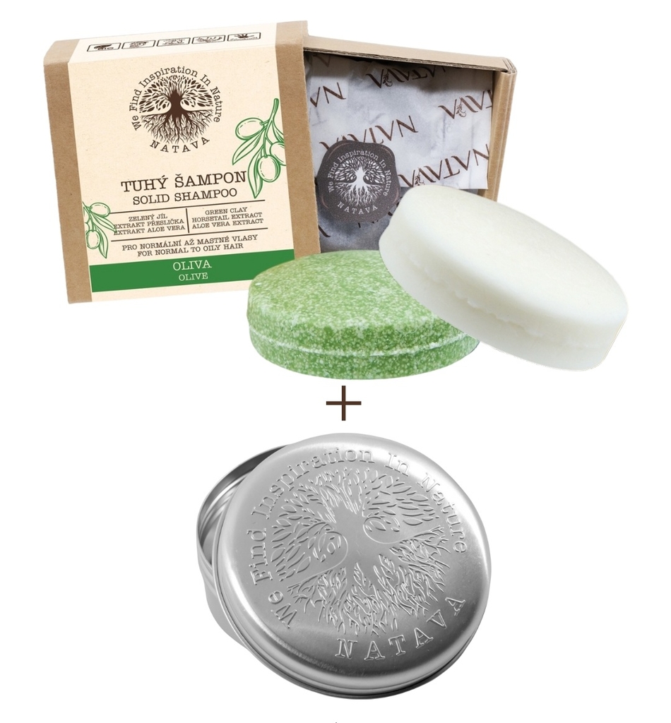 Zvýhodněný set  Oliva tuhý šampon, balzám a mýdlenka ZDARMA