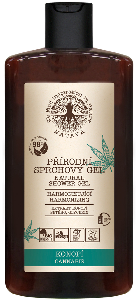 NATAVA Přírodní sprchový gel - Konopí 250 ml