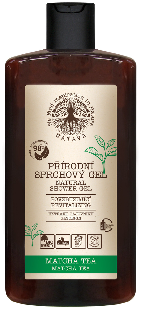 NATAVA Přírodní sprchový gel - Matcha Tea 250 ml