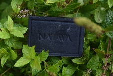 NATAVA Tuhé čistící mýdlo na obličej - Aktivní uhlí